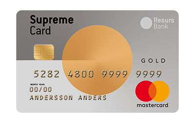 Kreditkort från Supreme Card Gold